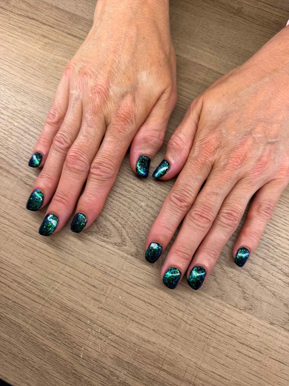green galaxy glitter